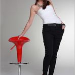 '' Red Stool and Shoes ''