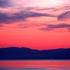 Red Sunset on Lake Leman