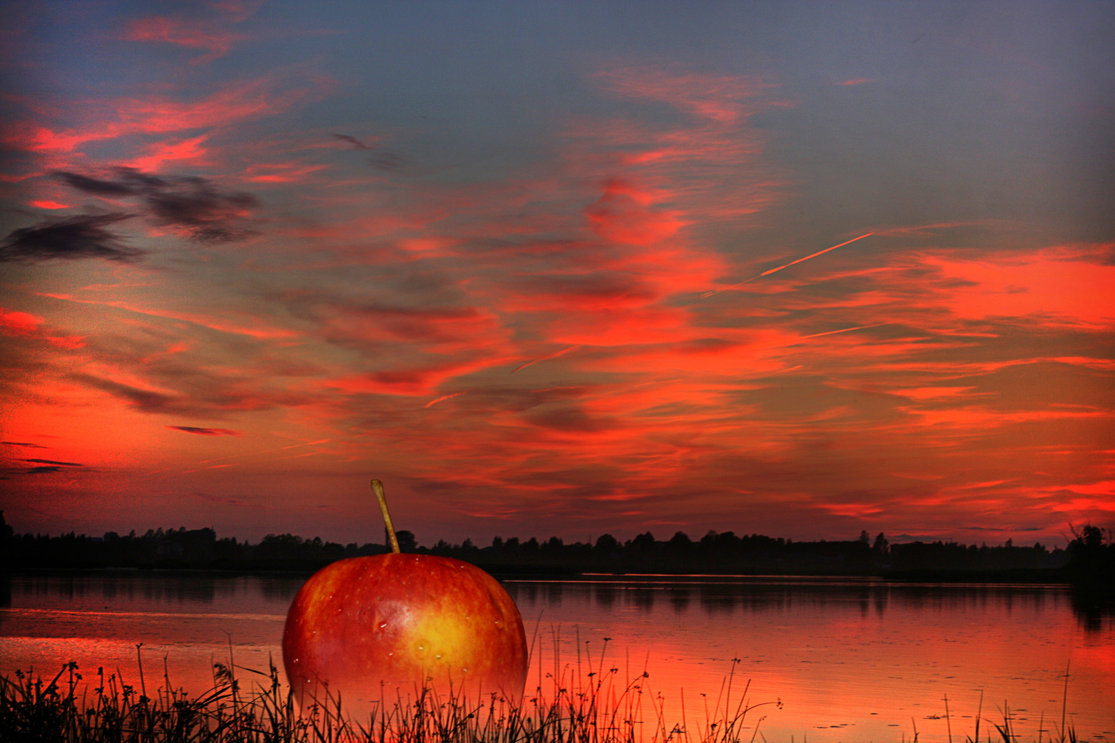 Red surreal evening