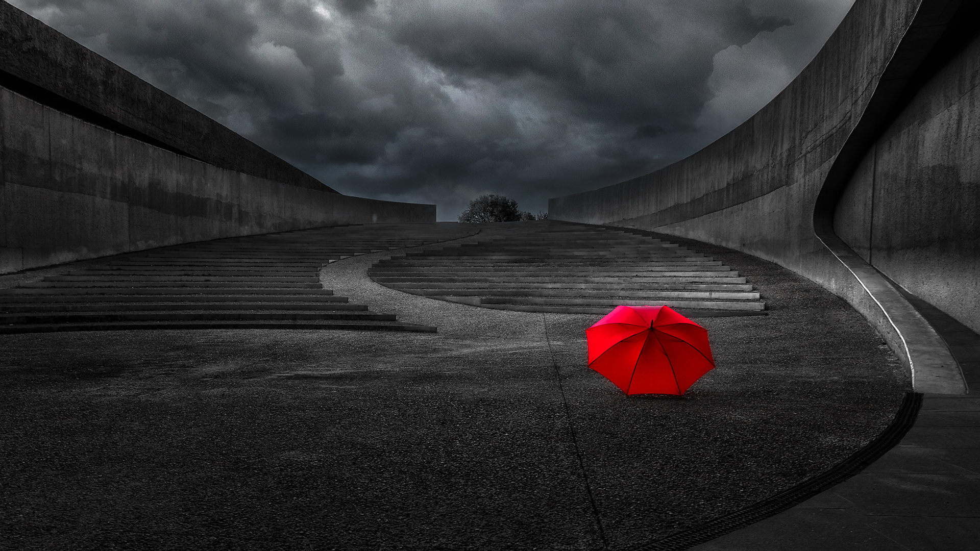 red umbrella