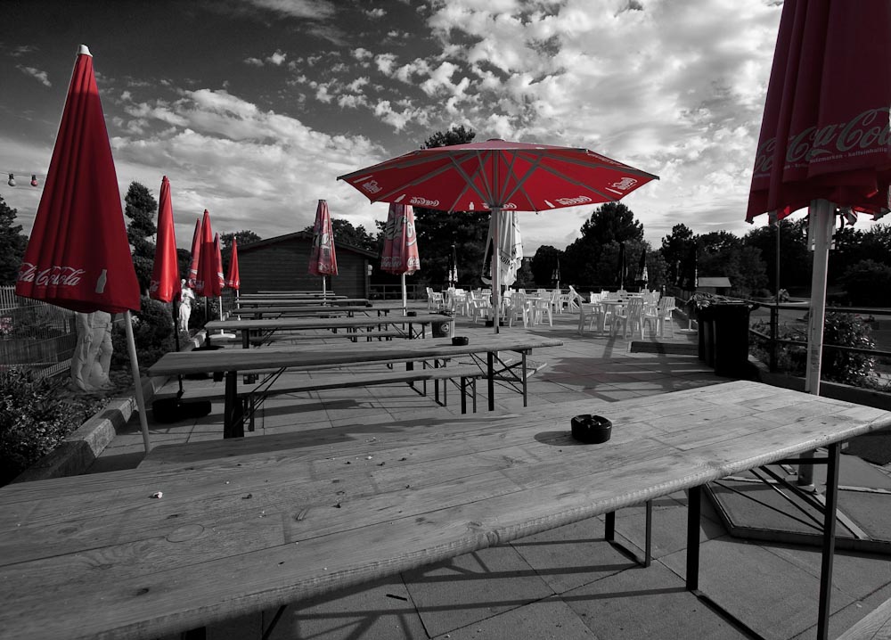 Red Umbrellas