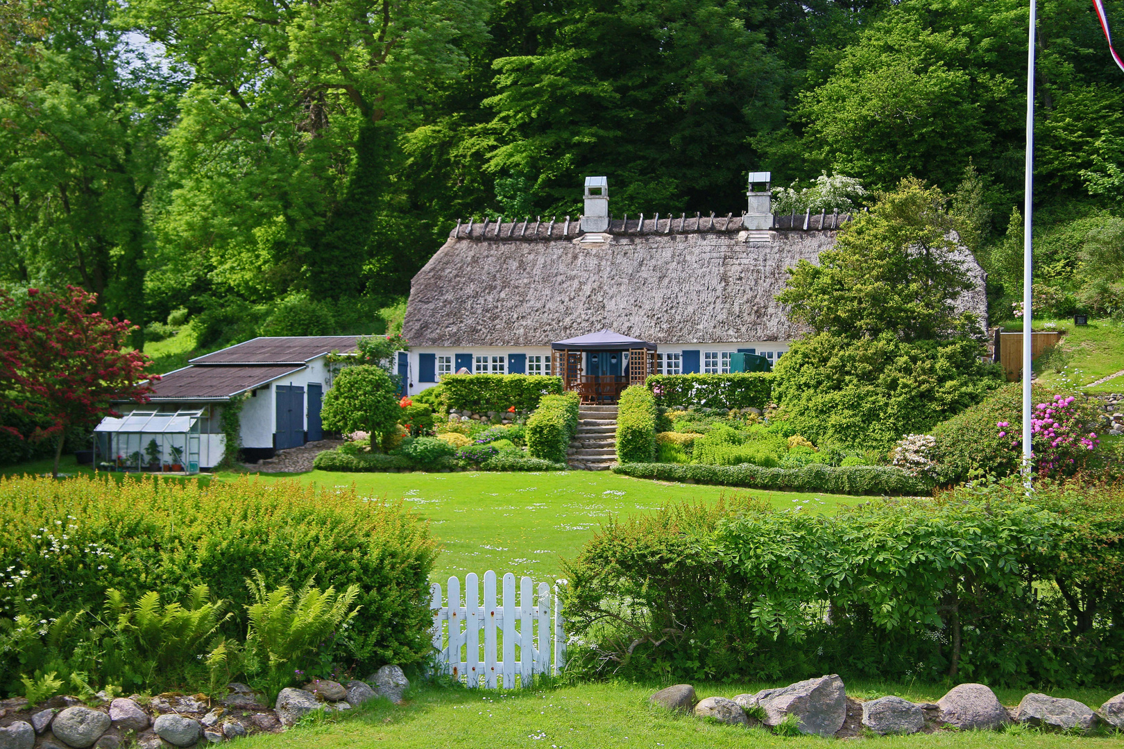 Reetdachhaus an der dänischen Südküste