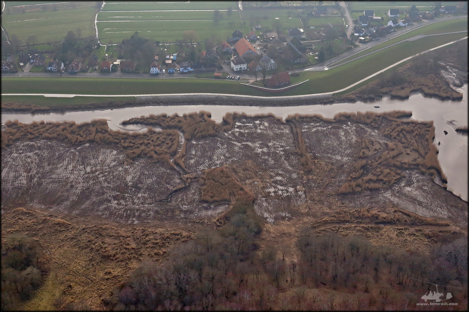 Reetlandschaft an der Unterweser