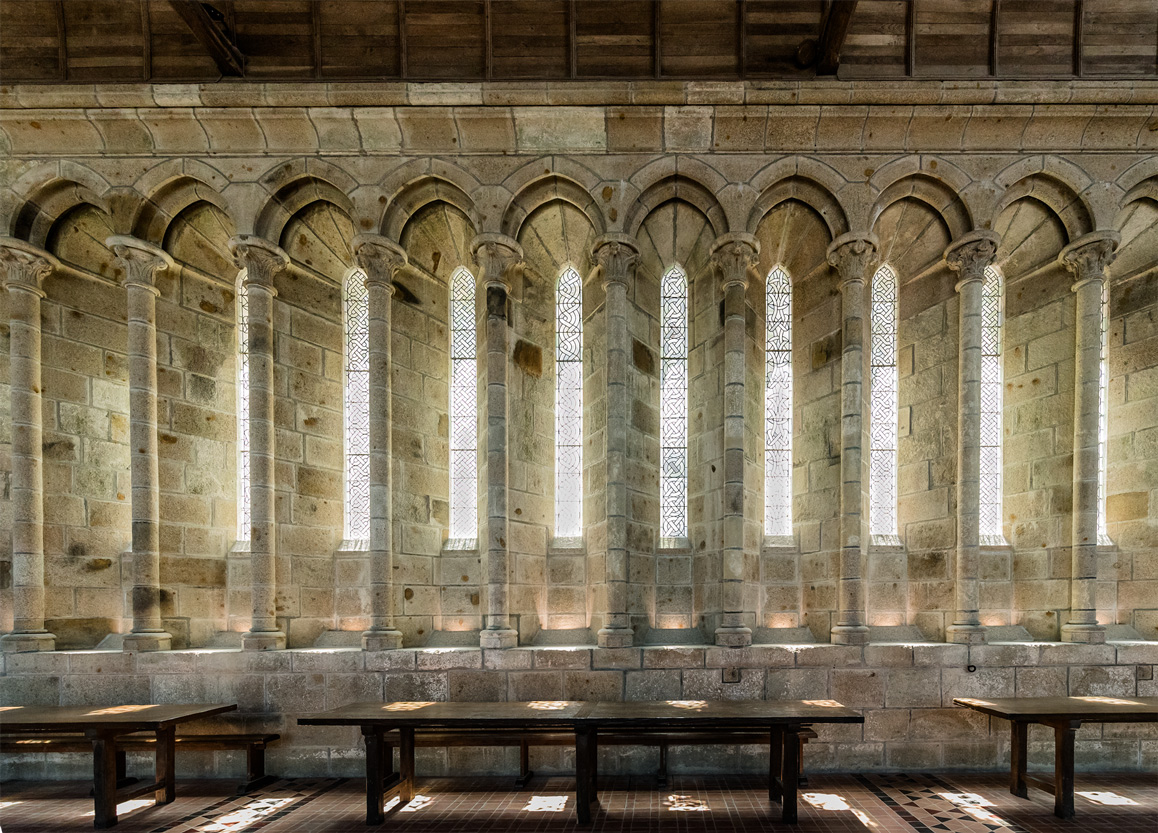 Refektorium in Mont Saint Michel