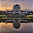 reflected cemetery hall