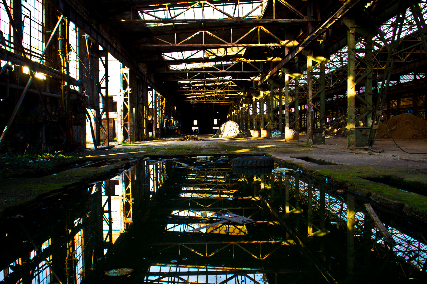 reflection - looking at the ground to find the sky