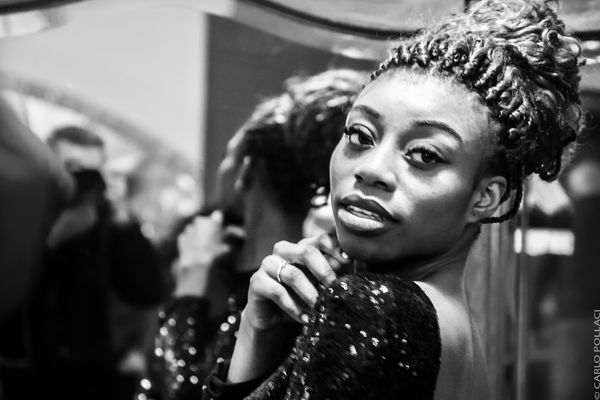 Reflection, model... and photographer