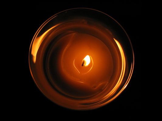 reflection of a candle