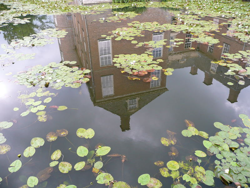 reflection of " kasteel slangenburg" , the Netherlands