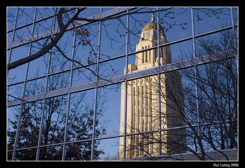 Reflection of Nebraska State Capitol