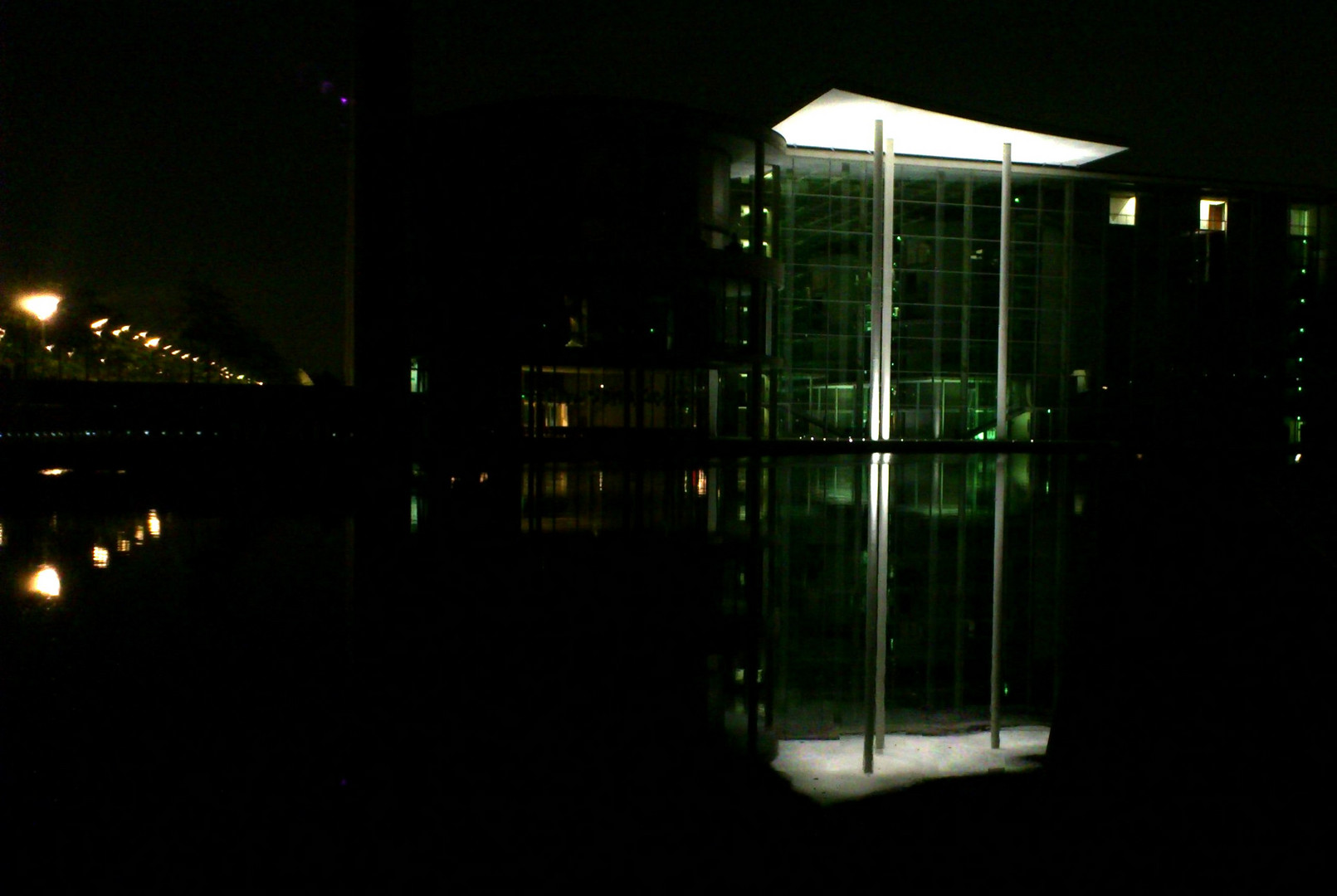 Reflections at night