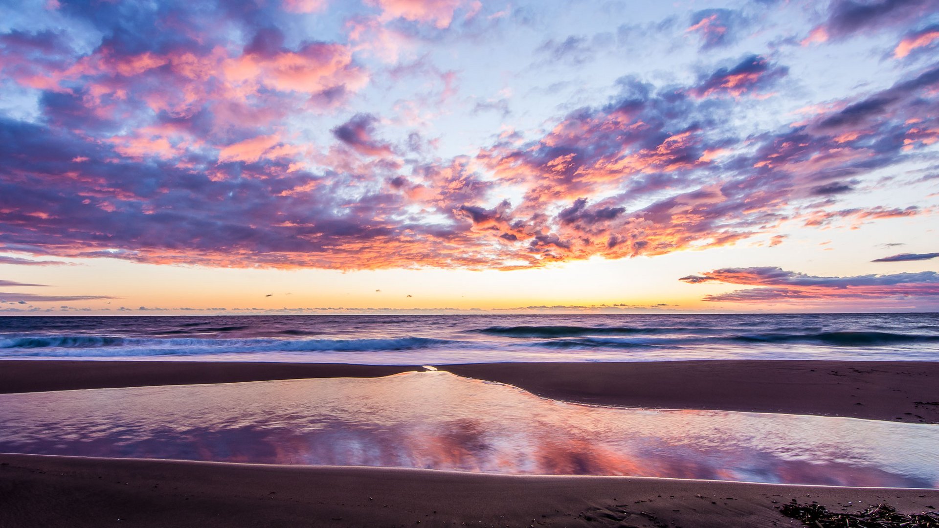 Reflections on the beach