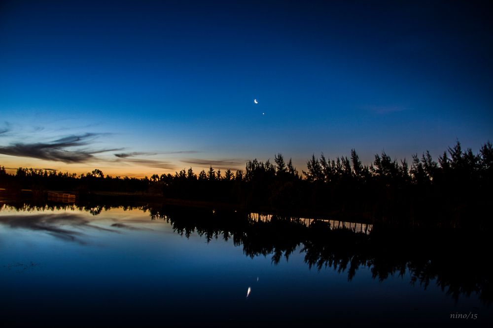 REFLEJOS DE LA NOCHE EN EL AGUA