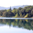 reflejos del lago de Banyoles