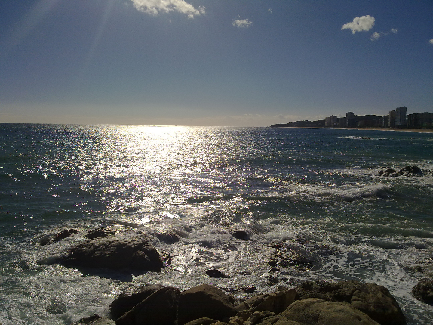 reflejos en el mar