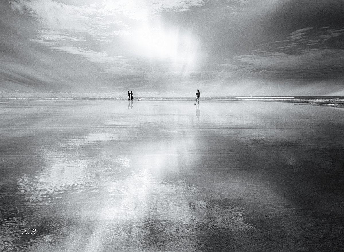 Reflejos en la playa