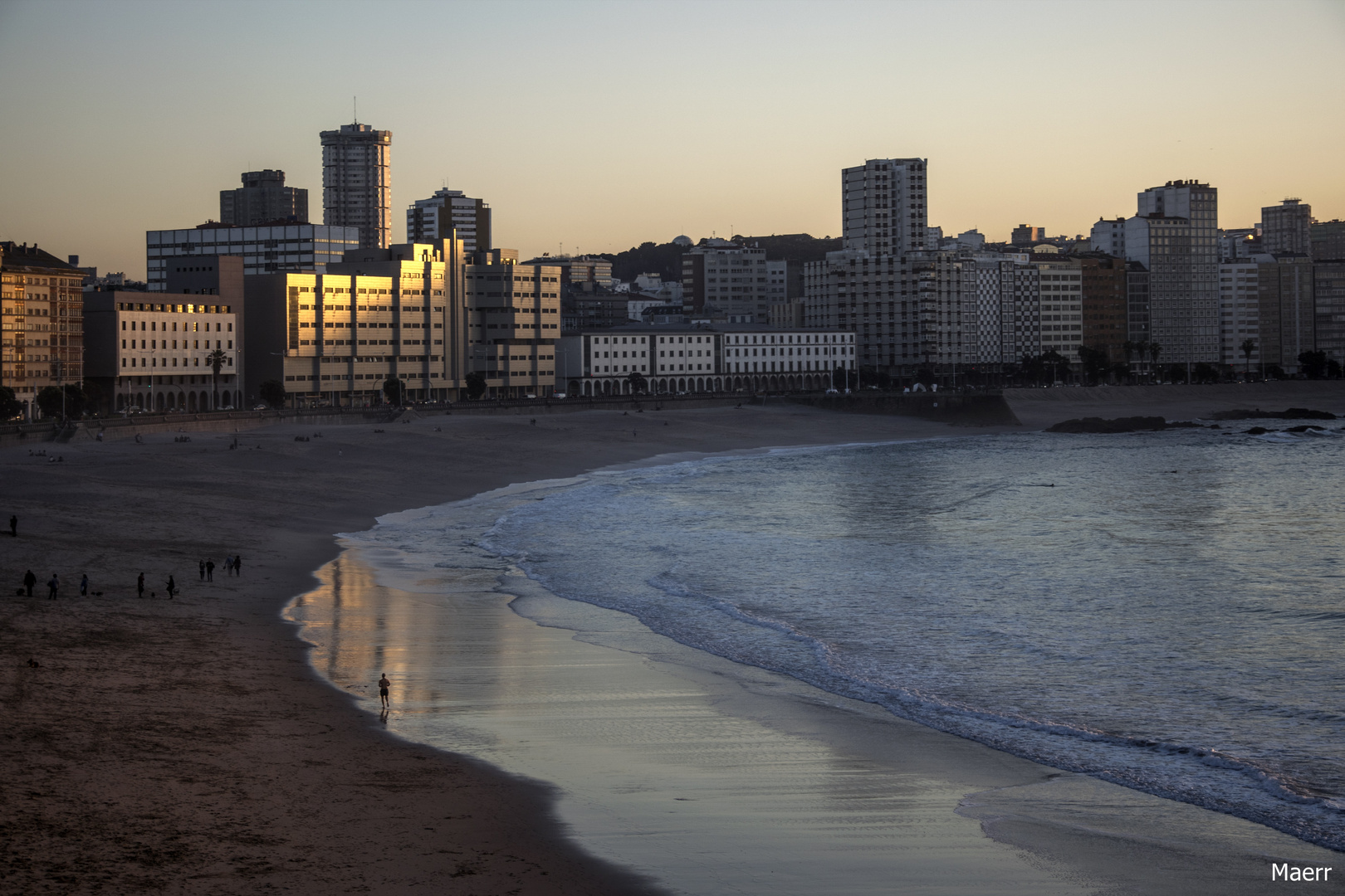 Reflejos en una puesta de sol de Marzo. La Coruña