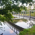 Reflet du pont de bois