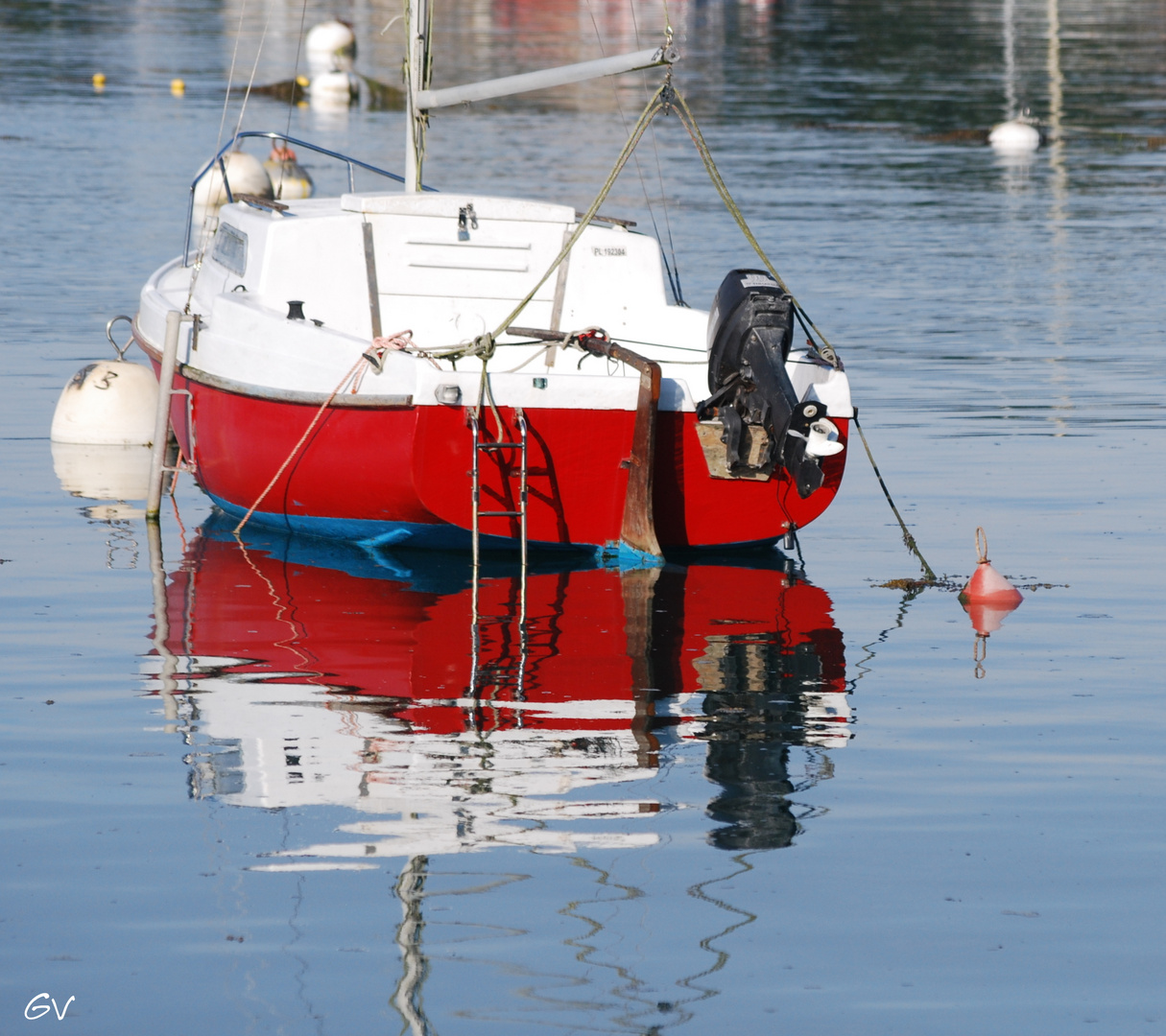 reflets dans le port de Ploumanach 22