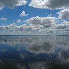 Reflets de nuages dans le "sable" (Normandie)