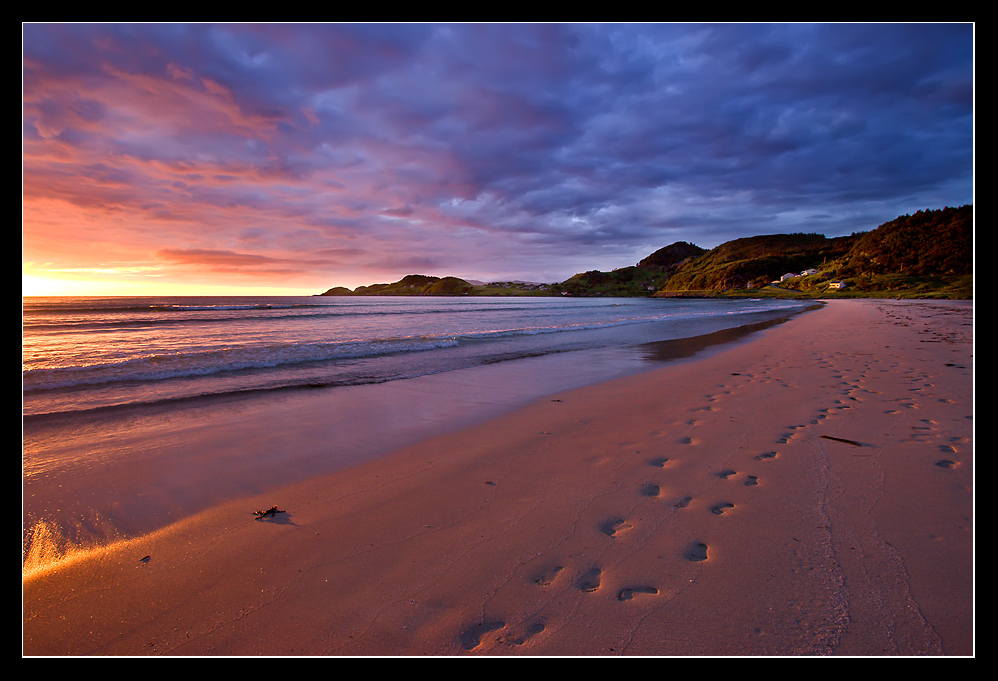 Refvik Strand an einem Sommerabend