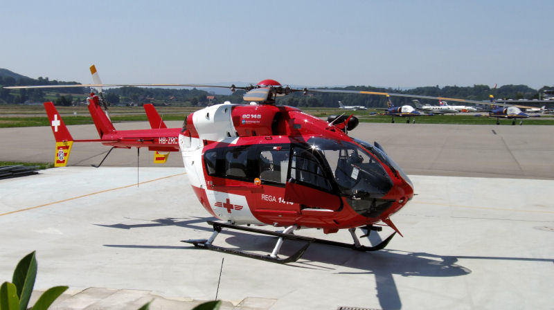 Rega Hubschrauber in Belp/Bern (CH)
