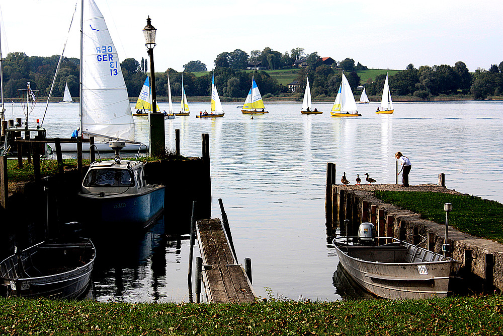 Regatta am Chiemsee von der Fraueninsel