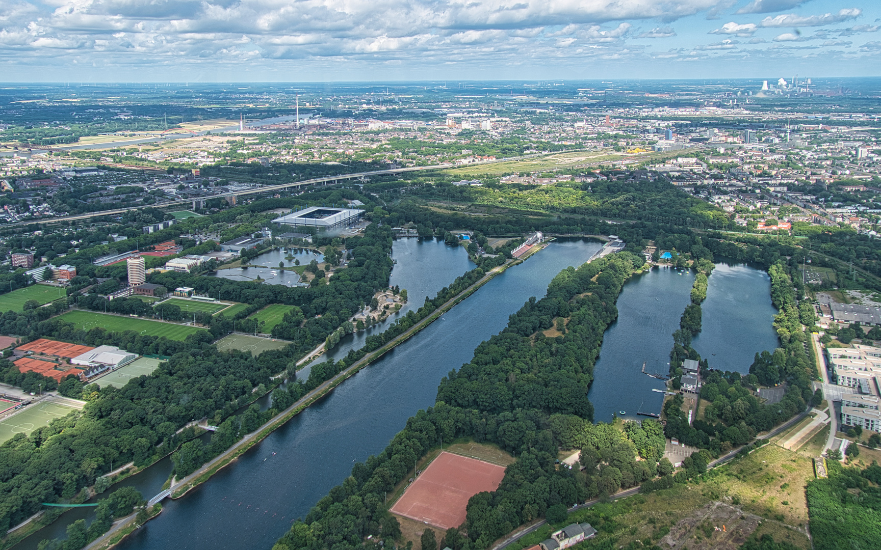 Regattabahn von oben