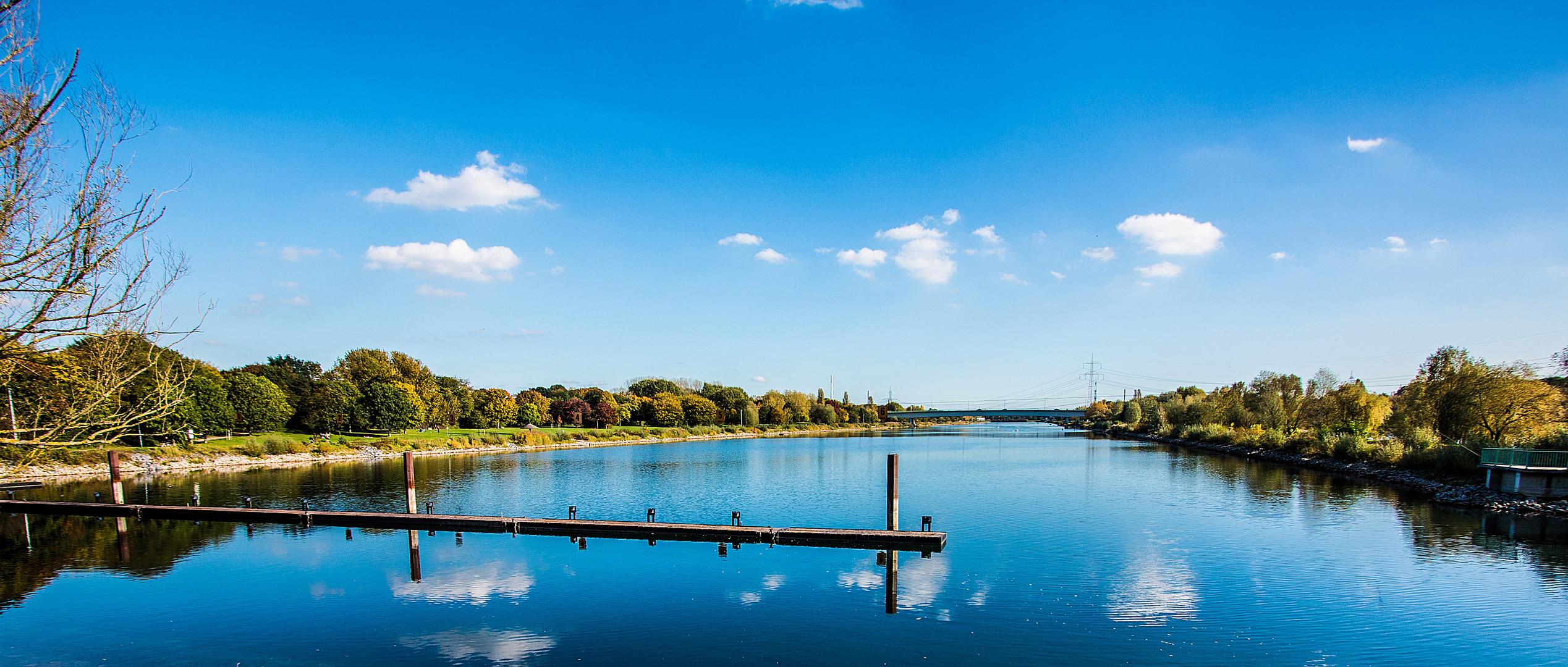 Regattastrecke am Fühlinger See - von Norden nach Süden