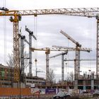 Rege Bautätigkeit rund um den Hauptbahnhof von Berlin