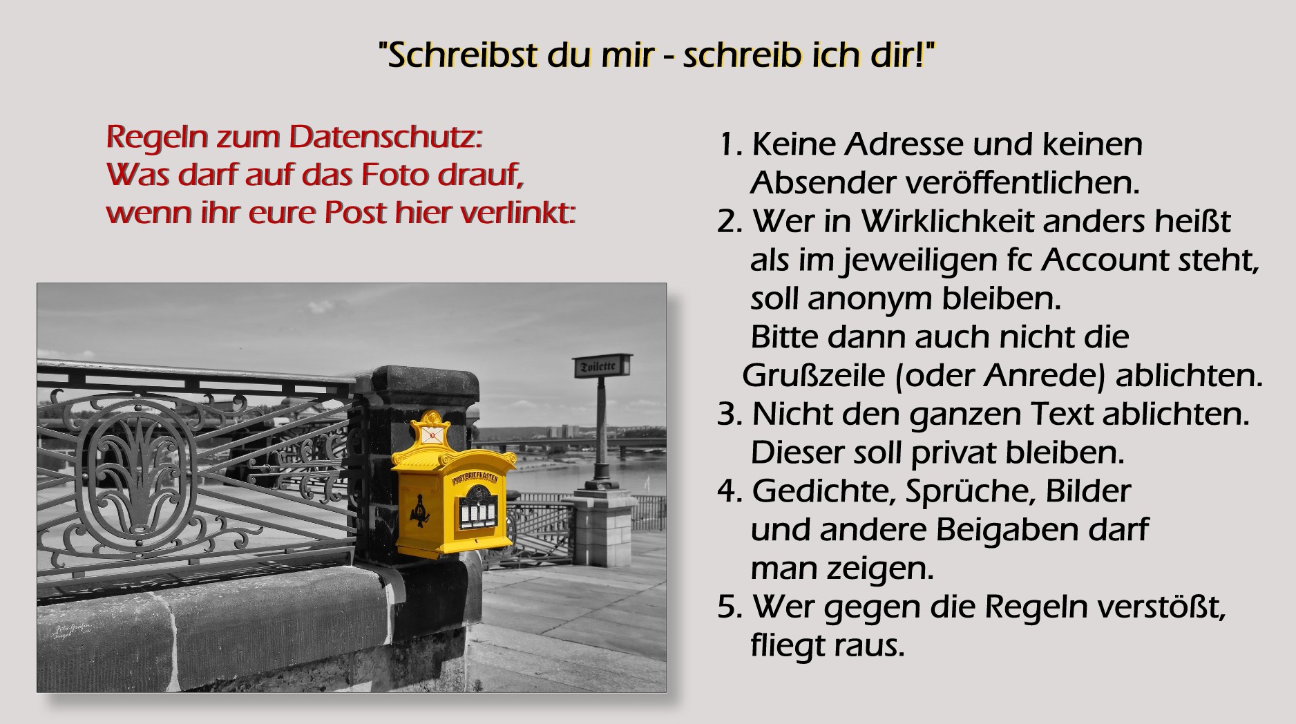 Regeln zum Datenschutz: 