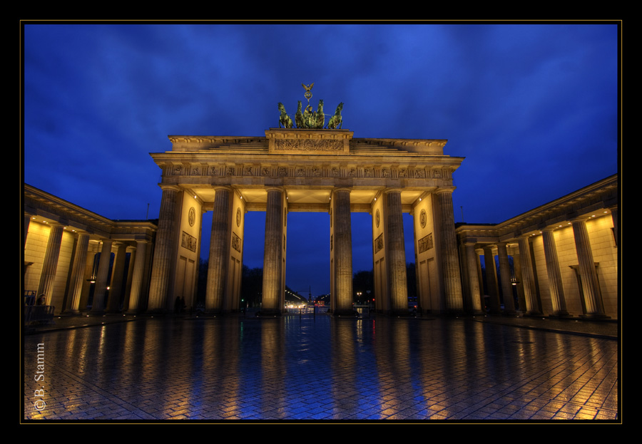 Regen am Brandenburger Tor