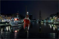 Regen am Delft von Emden