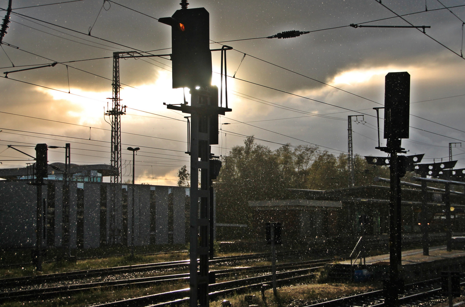 Regen am Hauptbahnhof.