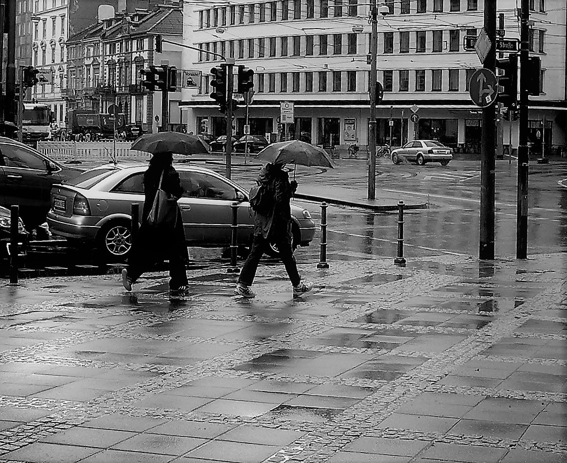 Regen am Platz der Republik