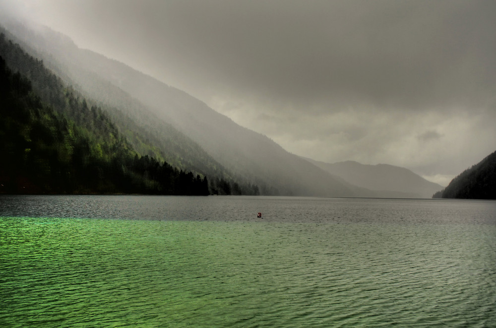 Regen am Weißensee