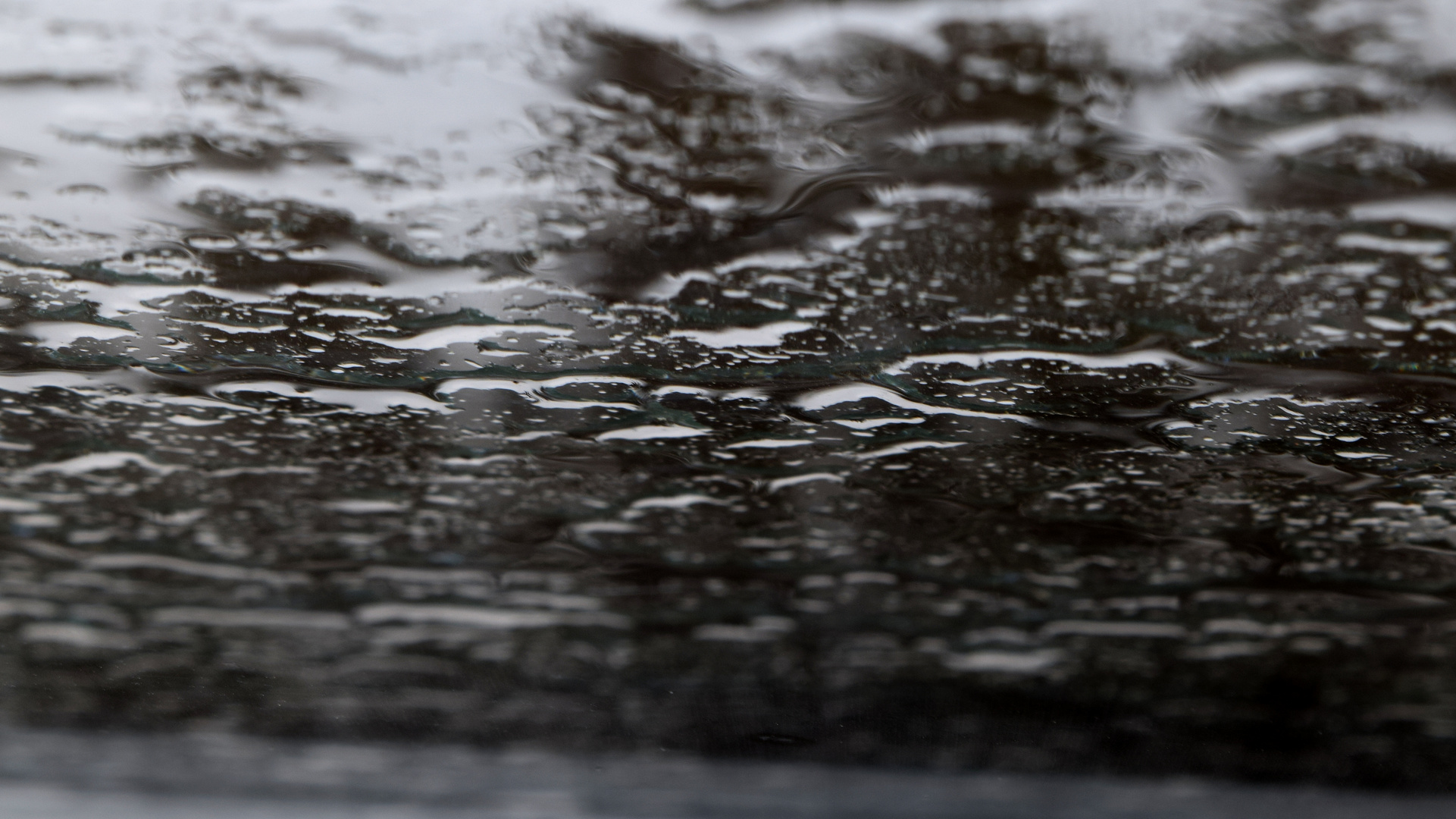 Regen auf Dachfenster