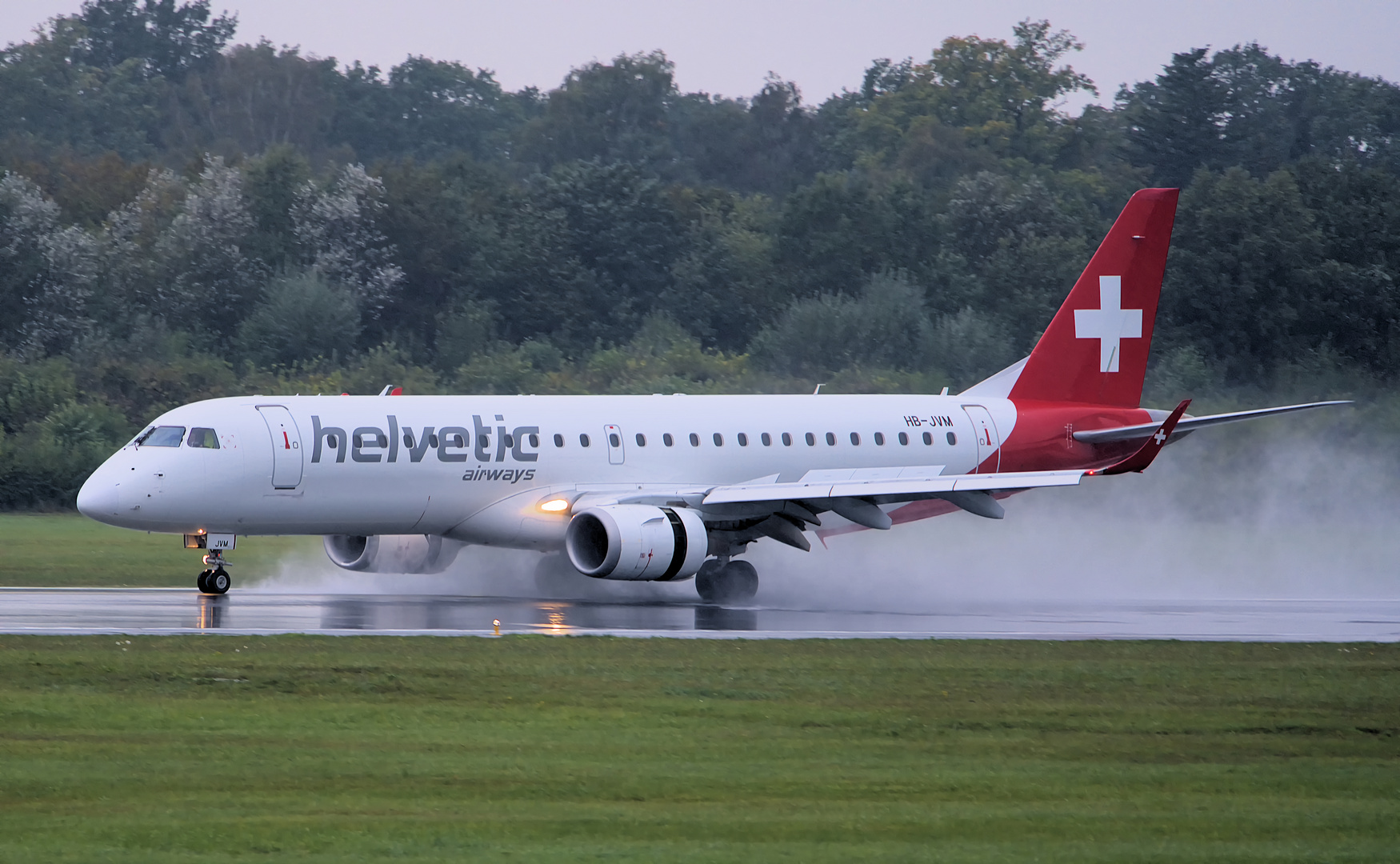 Regen auf der Runway