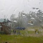 Regen auf einem Campingplatz in Minnesota/USA