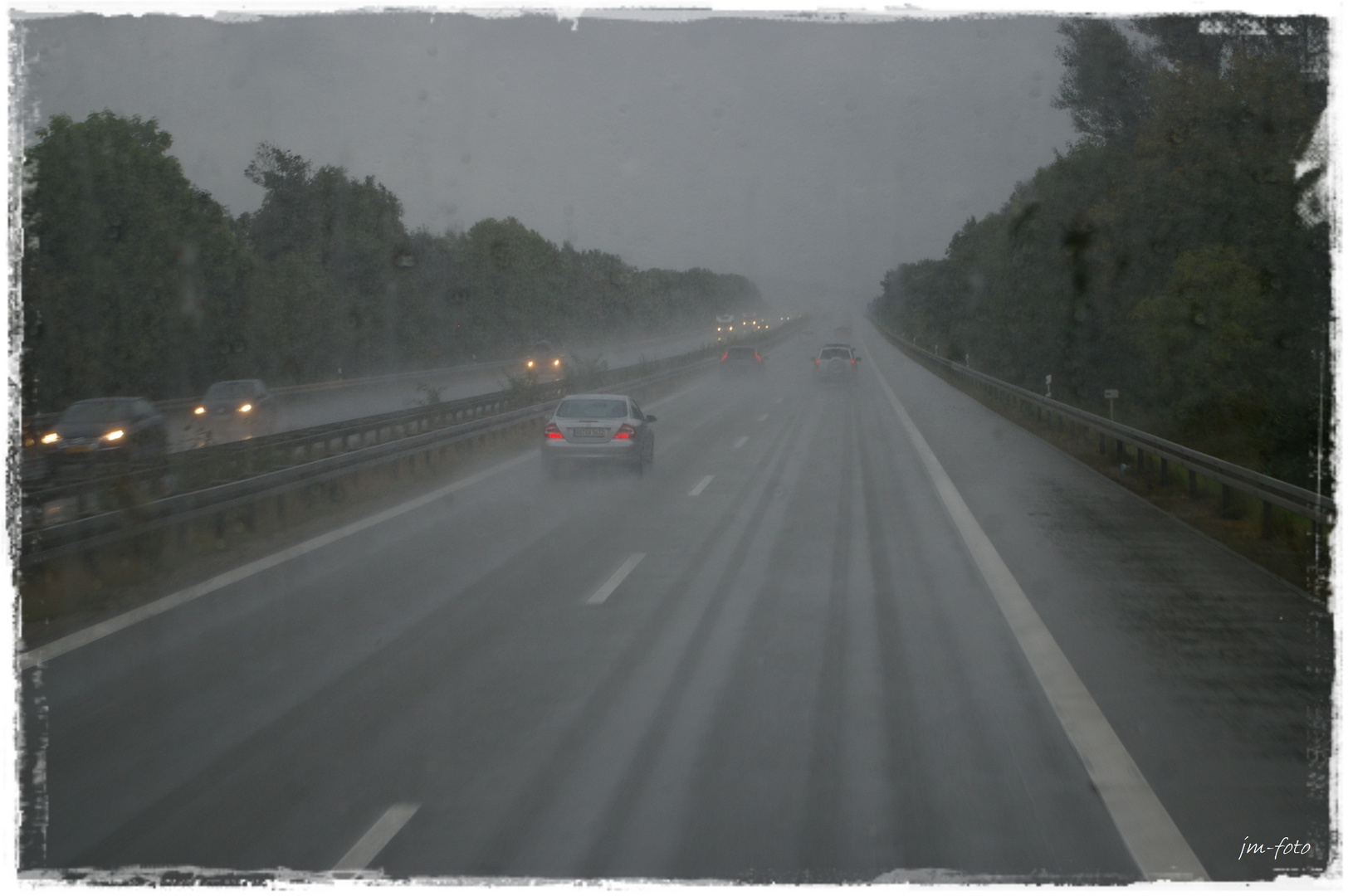 Regen bei der Heimfahrt