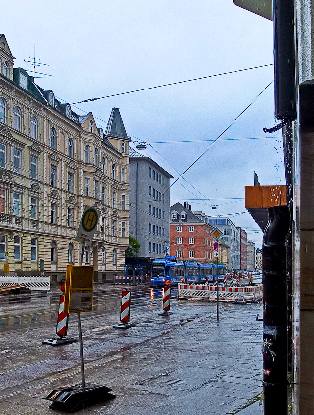 Regen fällt