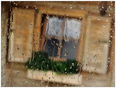 Regen-Fenster-Blick