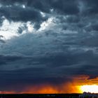 Regen im Sonnenuntergang