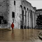 Regen in Avignon (Negativ-Scan)