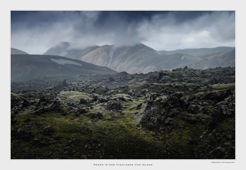 Regen In Den Highlands Von Island