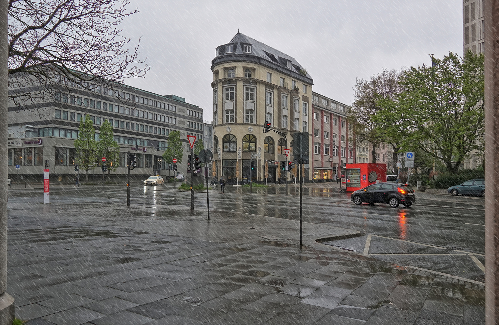 Regen in der City