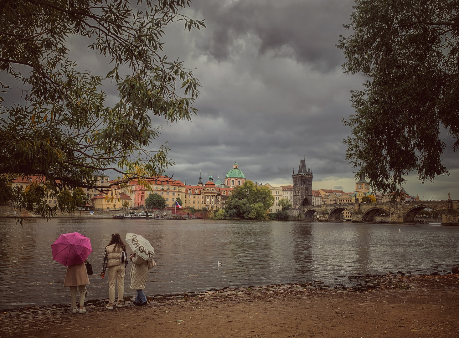 Regen in Prag