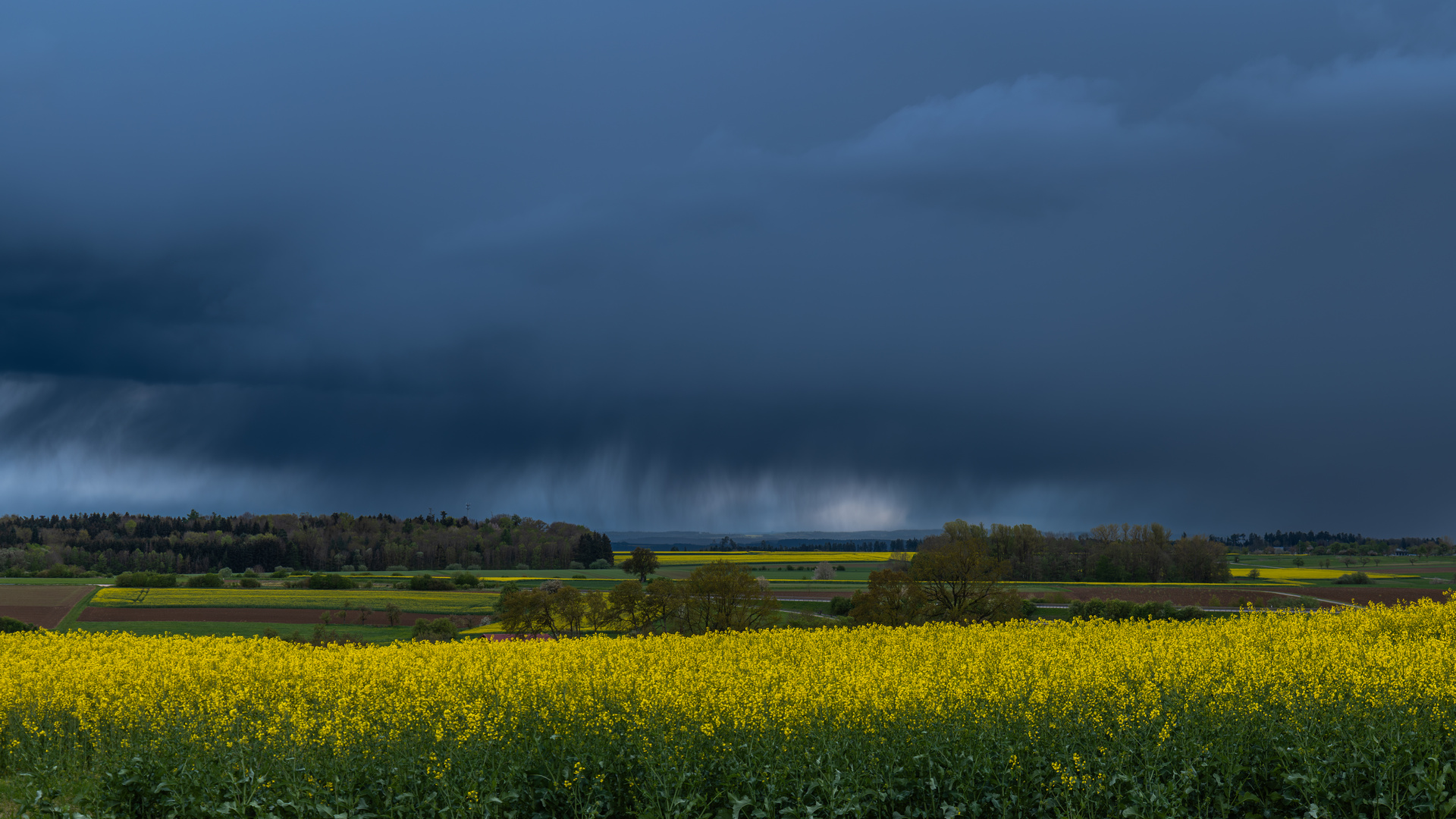 Regen in Sicht Blick von Mötzingen