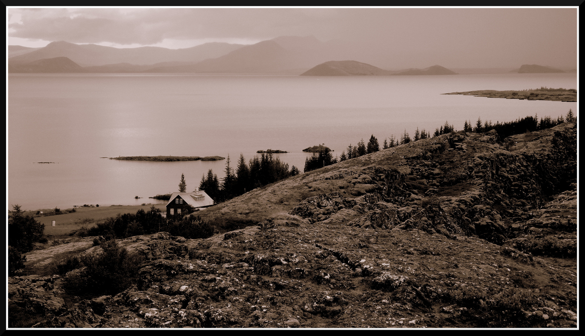 Regen in Thingvellir