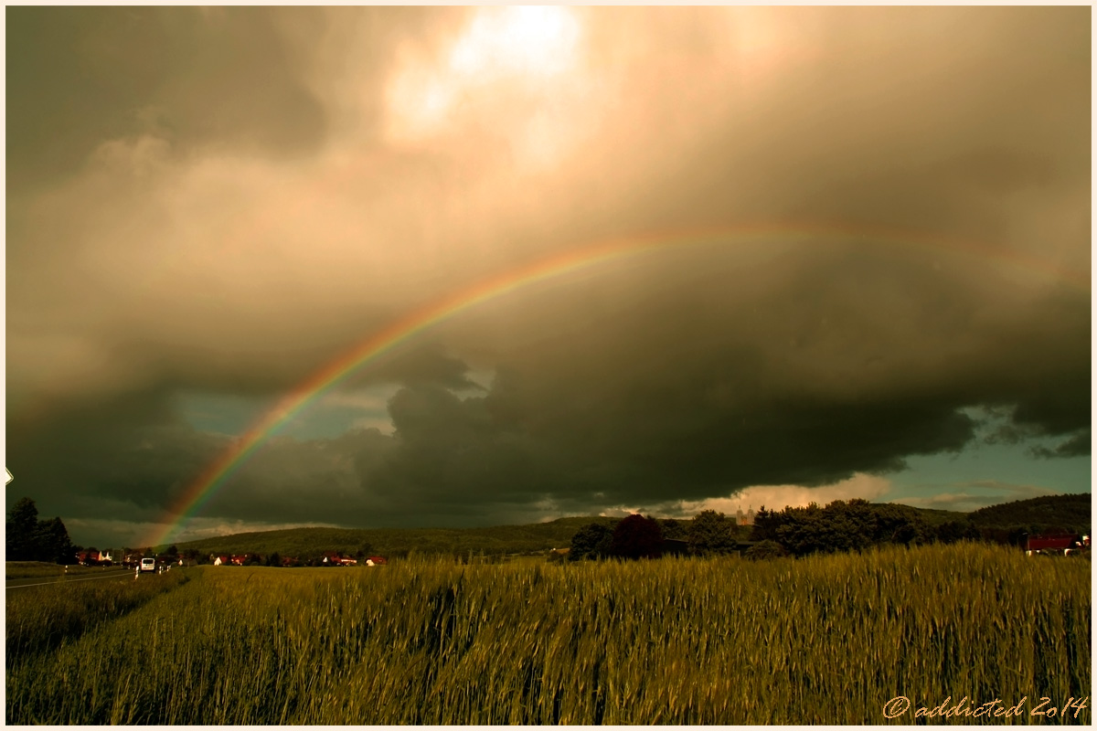 Regen & Sonne vereint - Regenbogen über Schönbrunn